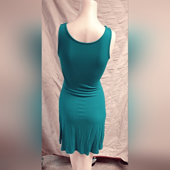 Body Glove Kingfisher Reversible Rib Knit Dress, Jade Green, Small - Picture 3 of 7